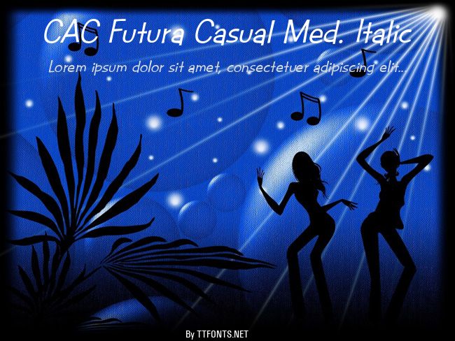 CAC Futura Casual Med. Italic example